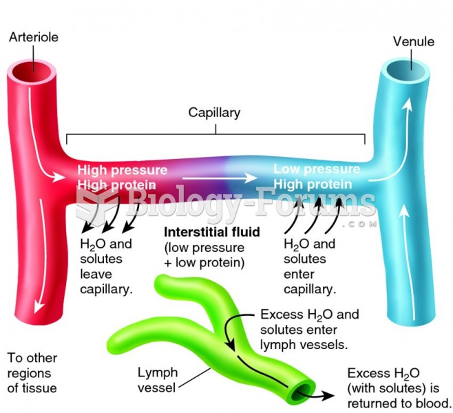 Water movement between capillaries and interstitial fluid.