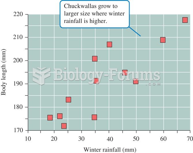 Relationship between winter rainfall and chuckwalla, Sauromalus, size