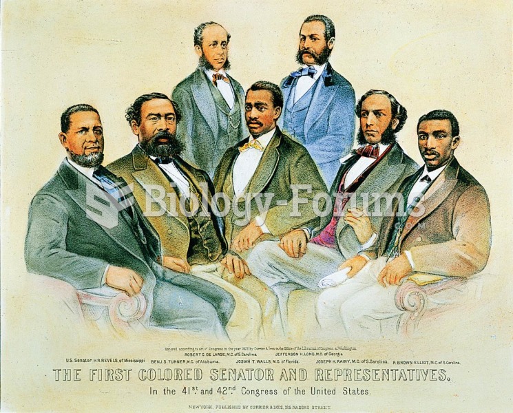 Seven black members of Congress in 1871 are from left to right: Senator Hiram Revels (R-MS) and Repr