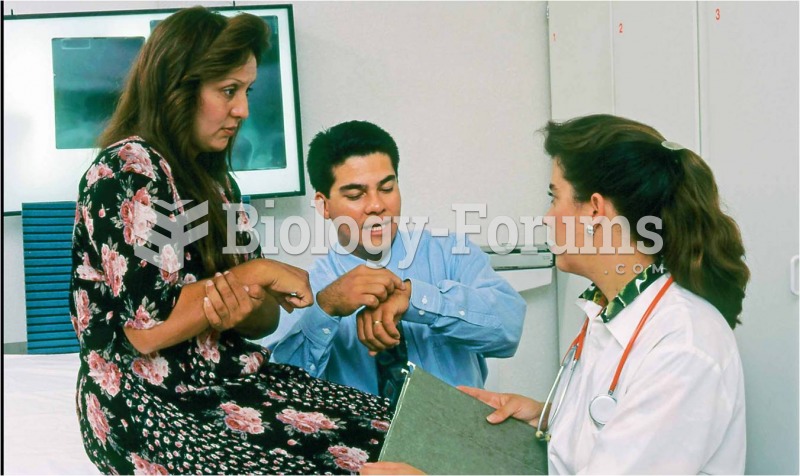 A nurse communicates with her non–English-speaking patient through an interpreter