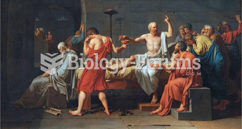 The Death of Socrates by Jacques Louis David. The eighteenth-century French painter David portrayed ...