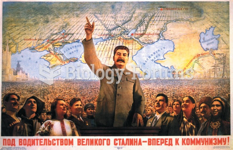  A propaganda poster enshrining Stalin proclaims that he has led his people “Forward to ...