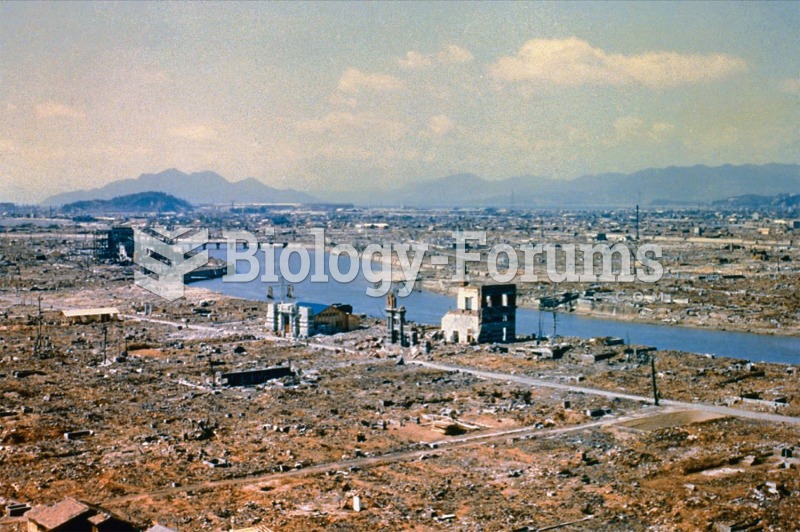 Hiroshima lies in ruins after it was destroyed by an atomic bomb.