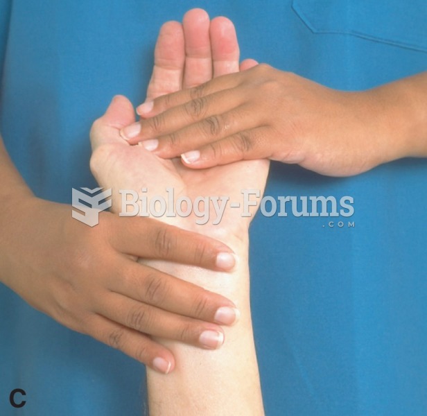 ROM exercises on a patient’s wrist: extension.