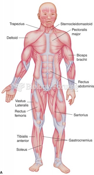 Selected skeletal muscles (anterior view).