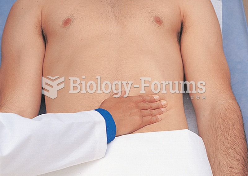 An example of light palpation of the abdomen. (B) the physician uses two hands for deep bimanual ...