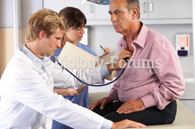 The physician uses auscultation to listen to a patient’s heart. 