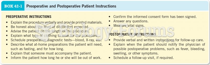 Preoperative and Postoperative Patient Instructions 