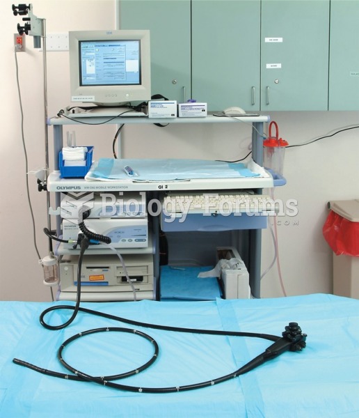 A flexible colonoscope with monitor and video recorder.