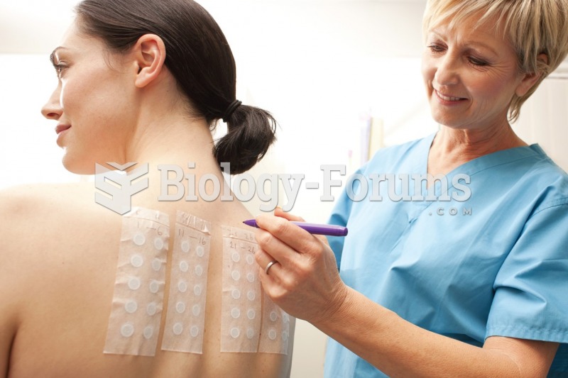 A medical assistant labels the allergens for a patch test. 