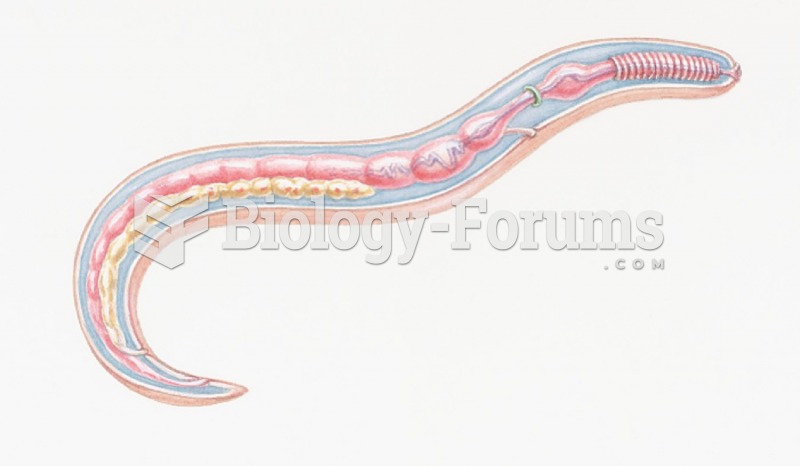 Female roundworm. Roundworms have long, cylindrical bodies with a tough covering. Eggs laid by the ...