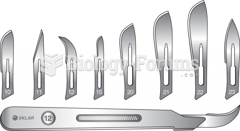 A scalpel and a variety of blades.