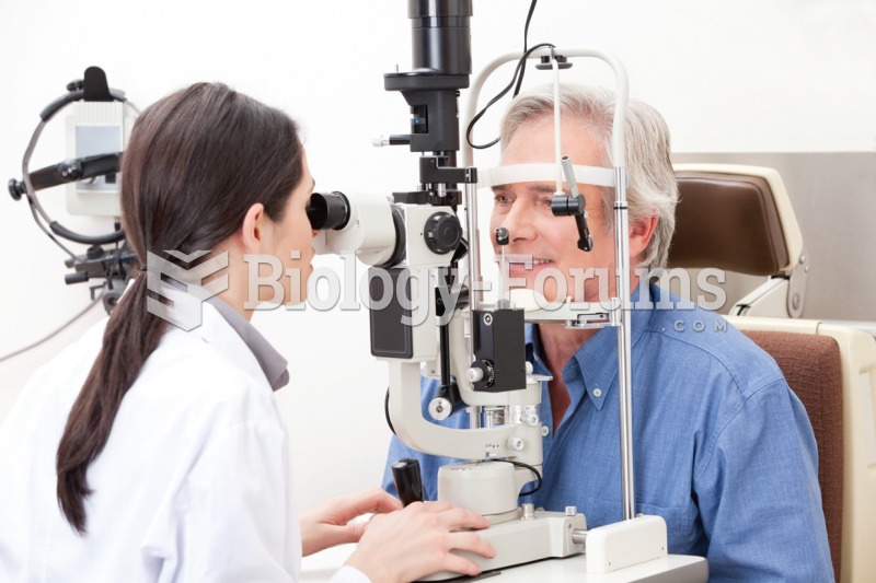  Patient having glaucoma test.