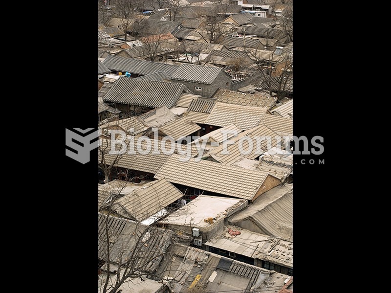 Aerial view of old hutong area, Beijing. 