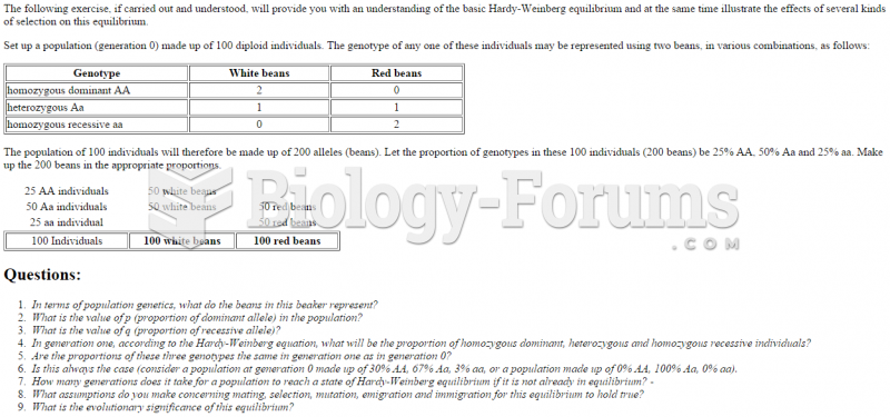 Population genetics sample question