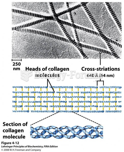 . Collagen (Mr 300,000) is a rod-shaped molecule, about 3,000 Å