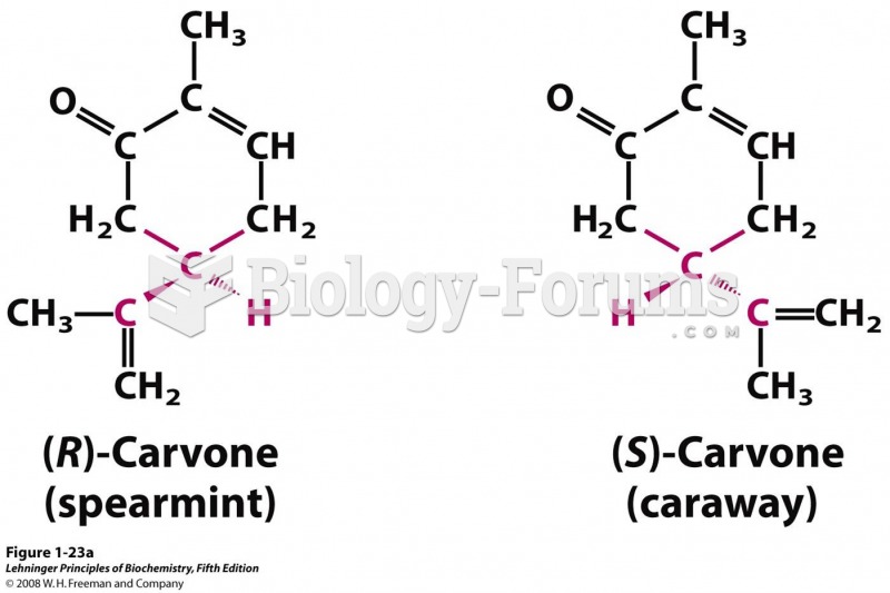 Stereoisomers have different effects in humans