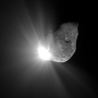 Comet Tempel 1 67 seconds after colliding with the Deep Impact probe.