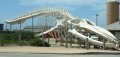 Blue whale skeleton, outside the Long Marine Laboratory at the University of California, Santa Cruz