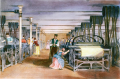 The first mill operations performed only the task of spinning wool, cotton, and