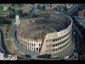 Aerial view, Colosseum, Rome. 