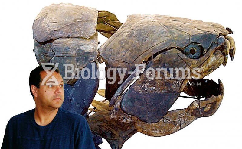 Cast of a Fossil Dunkleosteus, with a human to illustrate scale