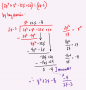 Long division of polynomials