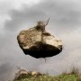 Floating rock illusion