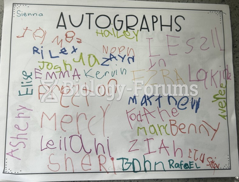 Kindergarten autographs